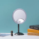 Tushengtu 9.5 "personal vanity mirror, 1X and 10X magnifying rotary adjustment mirror surface, 60 super bright LED beads intelligent brightness adjustment makeup mirror, 3 light colors