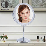 TUSHENGTU 8" Vanity Makeup Mirror with Lights 8" 10X Magnification Desk Mirror,LED Rechargeable (710C)